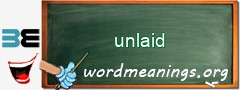 WordMeaning blackboard for unlaid